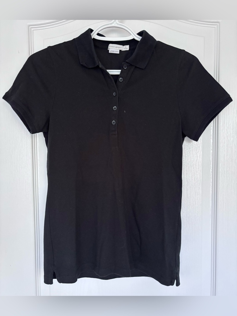 Bossini Sport Black Polo Short Sleeve Tee Top